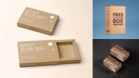 2345+ Kraft Paper Box with Plates PSD Mockup Include TIFF