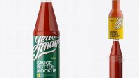 2348+ 330ml Tomato Sauce Bottle PSD Mockup Digital Resource Free Download