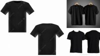 2349+ Mock Kaos Hitam Professional PSD Mockup