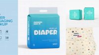 2351+ Diapers Mockup Best for Showcase