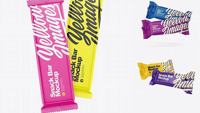 2351+ Two Glossy Snack Bars PSD Mockup Free Creative Design