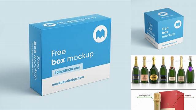 2352+ Display Box With Bottles PSD Mockup Layered PSD File Free Download