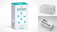 2354+ 18 Packs Box PSD Mockup Half Side View Exclusive Editable PSD File