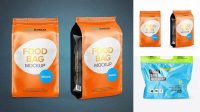 236+ Glossy Plastic Food Bag PSD Mockup Front View Custom PSD Mockup Template