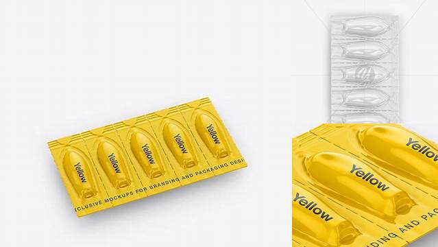 236+ Glossy Suppositories Blister PSD Mockup Professional PSD Mockup