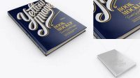 2360+ Glossy Book PSD Mockup Half Side View High-Angle Shot Advanced Free Graphic Template