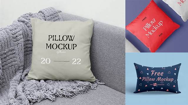 2362+ Pillow PSD Mockup Front View Free PSD for Designers