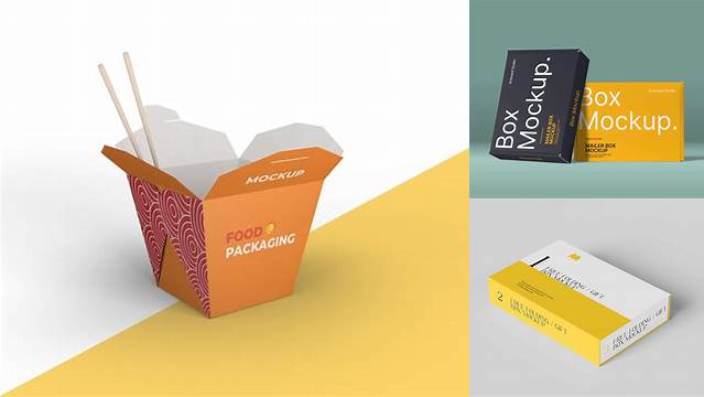 2367+ Wok Box Mockup Free Free PSD