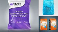 2368+ Glossy Snack Bag PSD Mockup Back View Creative Digital PSD Download