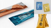 2368+ Matte Metallic Stick Sachet PSD Mockup Download Professional PSD