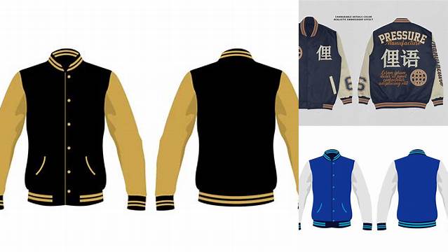 2368+ Varsity Jacket Mockup Creative Design Mockup