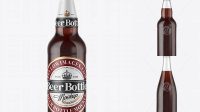 237+ 500ml Clear Glass Brown Ale PSD Mockup Fully Customizable Mockup PSD Free