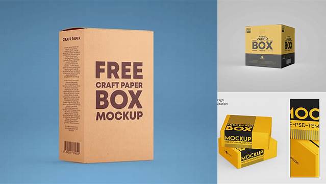 2370+ Paper Box PSD Mockup Advanced Editable Template Free