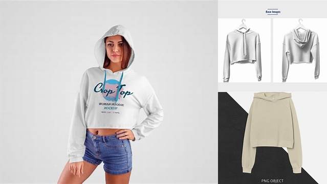 2372+ Crop Top Hoodie Mockup Download Free