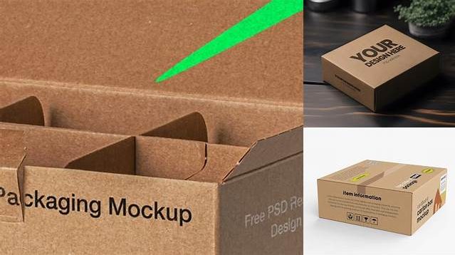 2384+ Four Kraft Boxes PSD Mockup Editable Graphic Free PSD