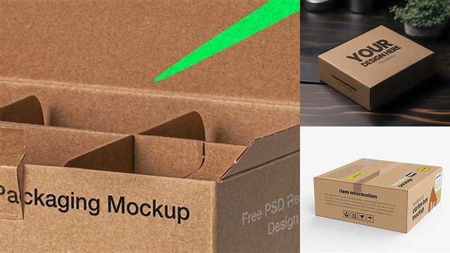 2384+ Four Kraft Boxes PSD Mockup Editable Graphic Free PSD