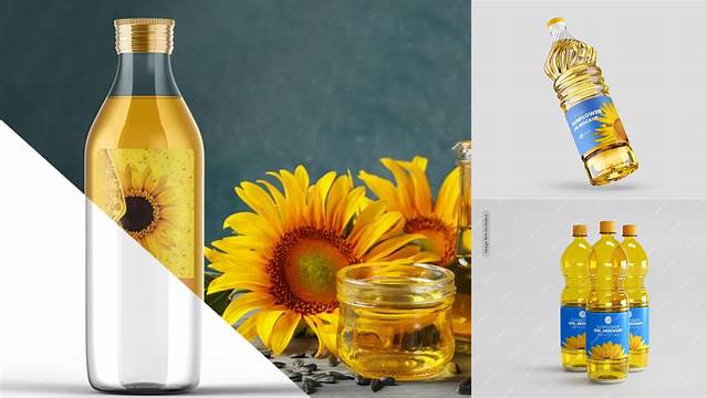 2384+ Sunflower Oil Bottle Mockup Free Download Mockup PSD