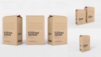 2391+ Two Kraft Paper Flour Bags PSD Mockup Custom Design Freebie PSD