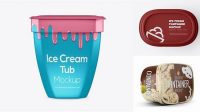 2397+ 16oz Ice Cream Container PSD Mockup Layered Photoshop Template