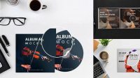 2401+ Album Cover Mockup Modern Design PSD