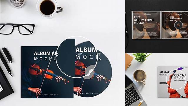 2401+ Album Cover Mockup Modern Design PSD