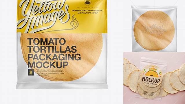 2407+ Tomato Tortillas Packaging PSD Mockup Creative Photoshop Resources