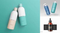 2408+ Opened Cosmetic Bottle with Cap PSD Mockup Unique High-Resolution PSD