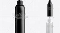 241+ Black Plastic Cosmetic Bottle with Batcher 500 ml Elegant Free Template