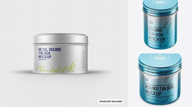 241+ Metallic Round Tin Box PSD Mockup High-Angle Shot Creative Layered Mockup Freebie