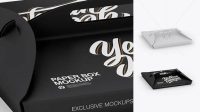 2410+ Matte Paper Box with Handle PSD Mockup Half Side View Versatile Photoshop Freebie