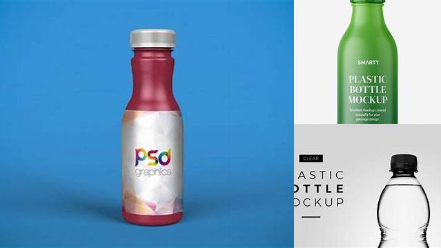 2413+ Plastic Bottle With Matt Finish PSD Mockup Smart Object-Based PSD Template Free