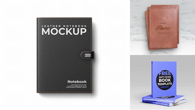 2415+ Book with Leather Cover PSD Mockup Top View Versatile and Elegant PSD File