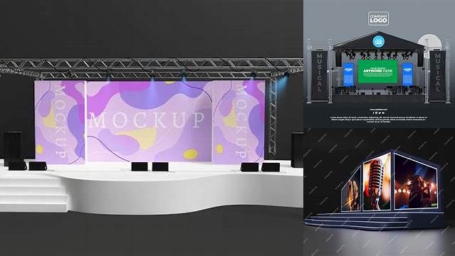 2417+ Event Stage Mockup Free Editable Mockup PSD