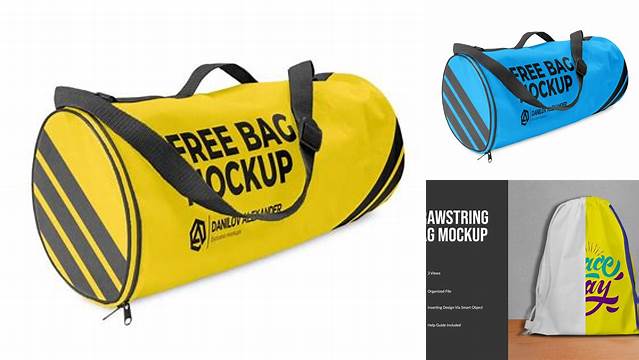 2417+ Gym Bag Mockup Free Elegant PSD Mockup