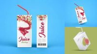 2417+ Juice Box PSD Mockup Front View Photoshop Freebie