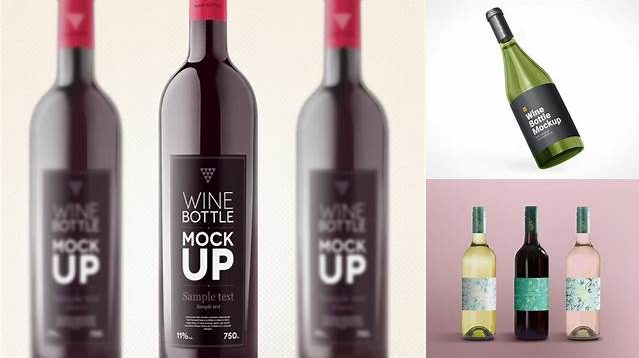 2418+ Antique Glass Wine Bottle and Tube PSD Mockup Free Premium Photoshop Template Download