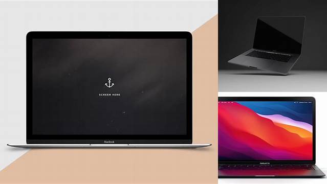 2430+ Apple MacBook Space Grey PSD Mockup Front View Free Creative Design