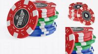 2432+ 11 Plastic Casino Tokens PSD Mockup Best for Showcase