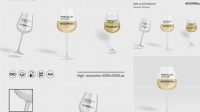 2439+ Red Wine Glass PSD Mockup Smart Object PSD Template