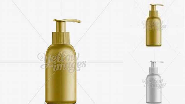 2440+ Gold Plastic Cosmetic Bottle with Batcher 100 ml Unique Free Photoshop Files