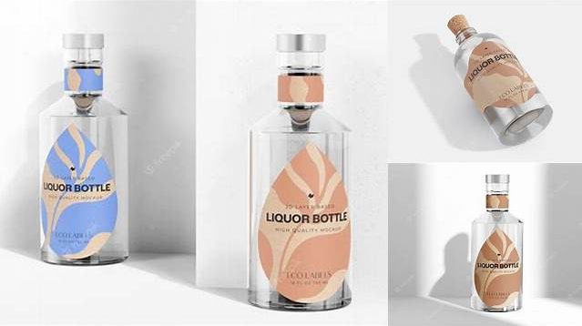 2440+ Green Glass Liquor Bottle PSD Mockup Download Free PSD