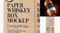 2443+ Kraft Paper Whisky Box PSD Mockup Halfside View Premium Free Graphic Resource