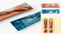 2443+ Metallic Stick Sachet PSD Mockup Halfside View Exclusive Free Creative Resource