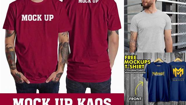 2443+ Mock Up Kaos Depan Belakang Psd Free High-Quality Editable PSD