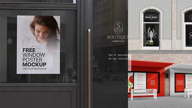 2444+ Window Display Mockup PSD Free Download