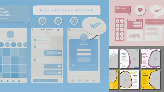 2448+ Social Network Mockup Customizable Design Files