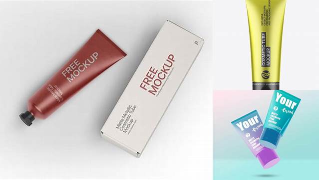 2449+ Matte Metallic Cosmetic Tube PSD Mockup Modern and Unique Freebie PSD