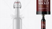 2451+ Glossy Ceramic Beugel Bottle PSD Mockup Fully Layered Photoshop Freebie