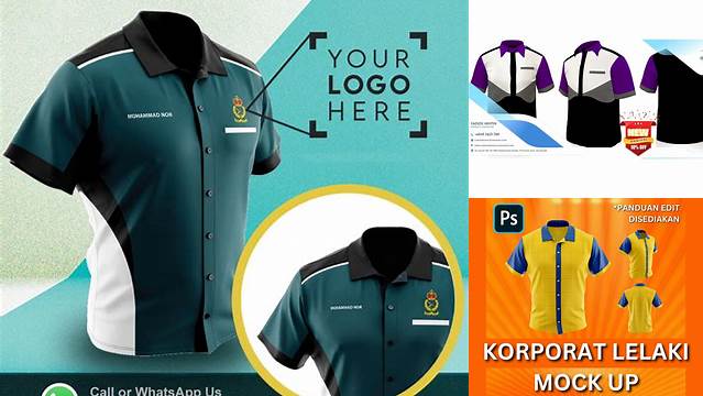 2453+ Mockup Baju Korporat Include TIFF