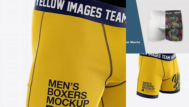 2454+ Boxer Briefs PSD Mockup Half Side View Custom Mockup PSD for Free